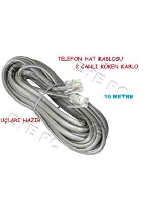 10 Metre 2 Canli Hat Modem Arasi Kablo