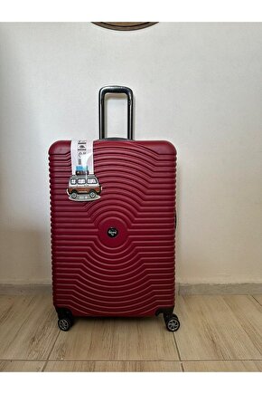 Valiz Seti Üçlü Abs Kırmızı