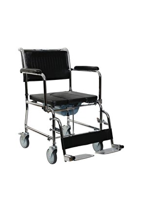 Alüminyum Katlanabilir Manuel Klozetli Banyo Sandalyesi Comfortable Wheelchair