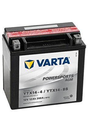 VARTA Ytx14-4ytx14-bs Motorsiklet ve MERCEDES BENZ Besleme Aküsü