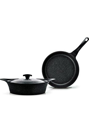 Thermoad 3 Parça Pyro Set(28 Cm Sığ Tencere+28 Cm Tava)