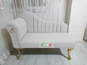 140 cm Yeni Model Ultra Lüks Alda Çizgili Josefin Bench Puf Berjer