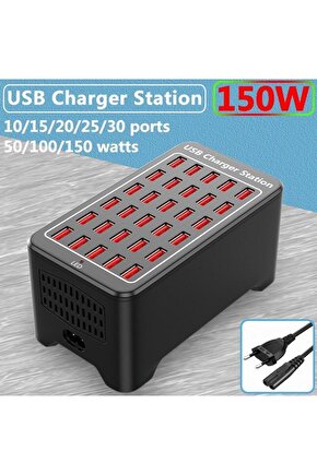 150w 30-port Usb Charger Statıon 30 Port Usb Şarj Istasyonu Çoklu Şarj Aleti