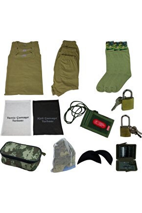 Bedelli Askeri Yazlık Takımı Atlet Fanila-paçalı-çorap 19 Set
