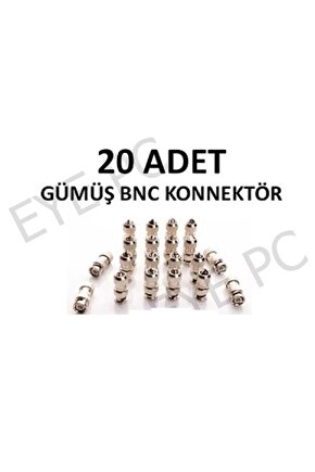 20 Adet Bnc Konnektör Connektör Sıkmalı Metal