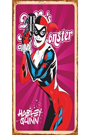 Harley Quinn Mini Retro Ahşap Poster