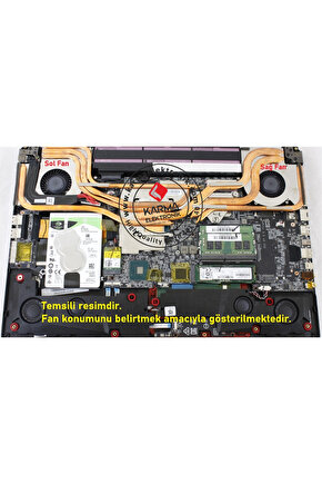 MSI GE75 Raider 9SG-627TR, 9SG-628TR Notebook Cpu, İşlemci Fanı (msi) V1 R
