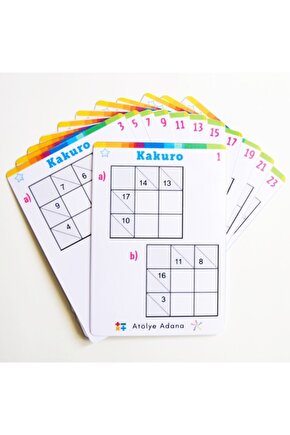 Kakuro - Matematik Işlem Rakam Akıl Zeka Mantık Beceri Gelişim Eğitici Bilsem Hazırlık Oyunu