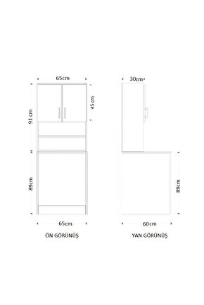 AYSİMAHOME Deep Banyo Dolabı Çamaşır Makinesi Dolabı 22AYSİMA666 Banyo Dolabı
