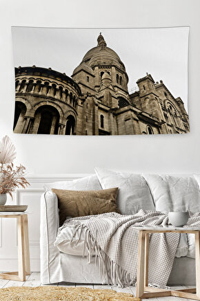 RONNA HOME Sacre Coeur Yıkanabilir Leke Tutmaz Leke Tutmaz Dekoratif Duvar Örtüsü RNNDVR-2076