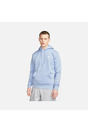 Sportswear Club Fleece Pullover Hoodie Mavi Erkek Sweatshirt