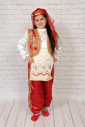 Türkmen Işlemeli Kız Yöresel Kostüm