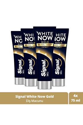 White Now Gold Beyazlatıcı Işıltı Diş Macunu 75ml X4