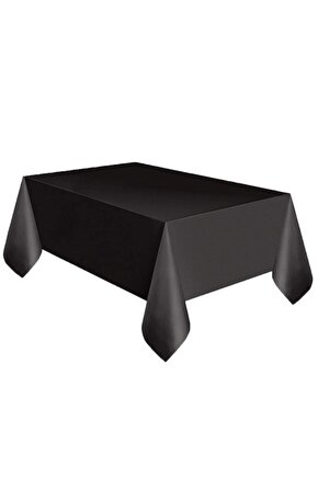 Siyah Doğumgünü Masa Örtüsü 120x180