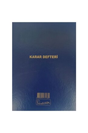 Karar Defteri (100 YAPRAK CİLTLİ -A4 EBAD)