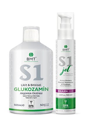 Biomet S1 Glukozamin 500 Ml Ve Likit Ve Bitkisel Glukozamin Içeren Aromaterapi Jel 100 Ml