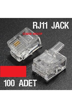 2 Pinli Rj11 Jak Rj-11 Telefon Internet Hat Jack Konnektör 100 Adet