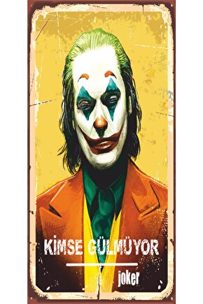 Joker Kimse Gülmüyor Mini Retro Ahşap Poster