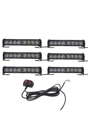 6lı 48 Led Çakar Lamba Sarı-beyaz 12-30v  Lapa545-1