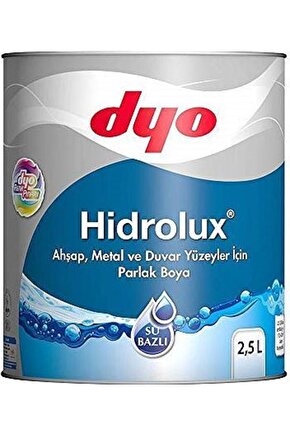 Hidrolux Su Bazlı Parlak Ahşap Ve Metal Boyası 2,5 Lt (3 Kg) Beyaz