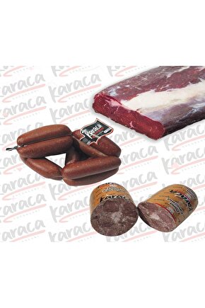 Yöresel Gurme Sucuk 250 gr Sıfır Çemensiz Pastırma 250 gr Blok Dana Kavurma 250 gr