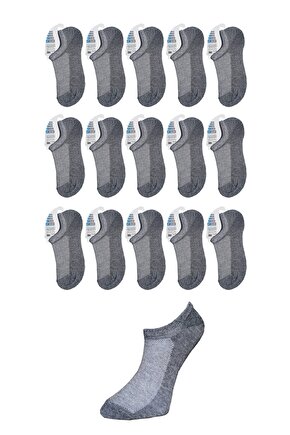 1. Kalite Erkek Gri Görünmez Çorap 15 Çift