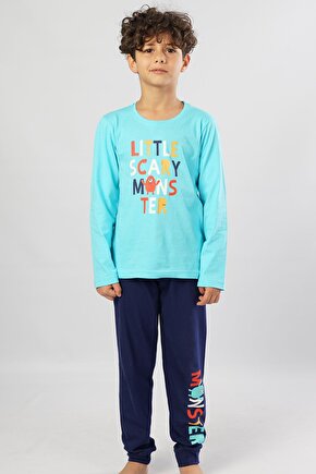 Pamuklu Erkek Çocuk Uzun Kol Pijama Takım
, 104025