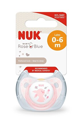 Kauçuk Emzik Baby Rose 0-6 Ay Tekli Asortili