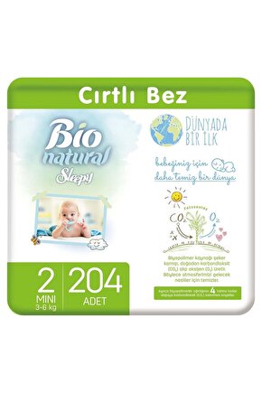 Bio Natural Bebek Bezi 2 Numara Mini 204 Adet