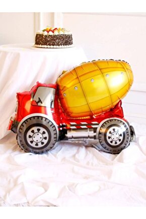 Araçlar Kamyon Konsept Mikser Kamyon Balon Set Kamyon Balon Buketi Truck Balloon Doğum Günü Set