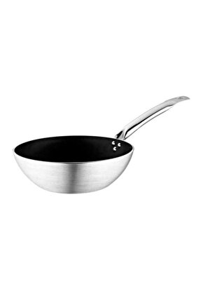 Wok Tava Alüminyum Gövdeli Teflon 24 Cm