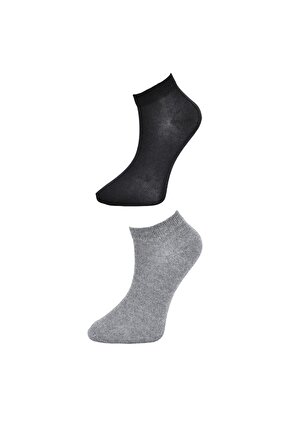 Kadın Siyah Ve Gri Bilek Çorap 6 Çift