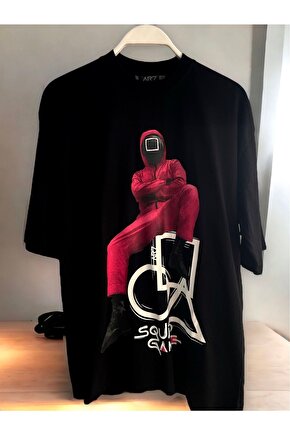 Karakter Baskılı Oversize Pamuklu T-shirt