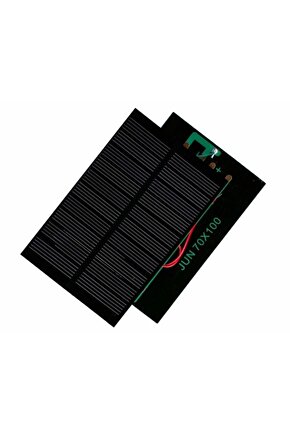 Küçük Mini Güneş Paneli 7cmx10cm 6 Volt 0,15 Amper + Ve - Uç Kablo
