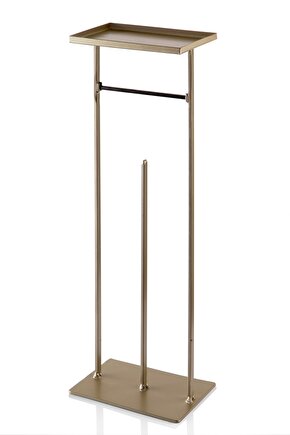 Tuvalet Kağıtlığı Metal Banyo Wc Kağıtlık Yedekli Gold