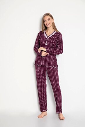 Kadın Pijama Takımı 55012 Mor
