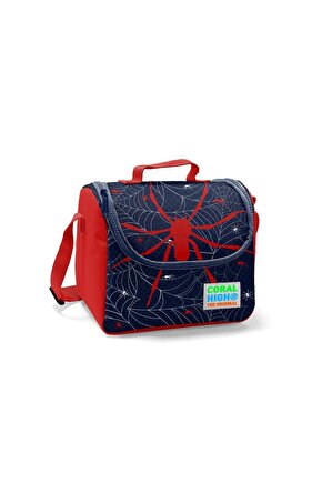 Kids Kırmızı Lacivert Örümcek Desenli Thermo Beslenme Çantası 22720