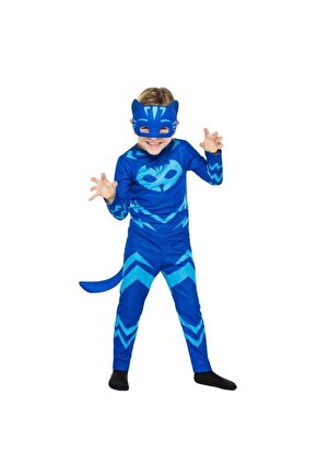 Pijamaskeliler (pjmasks) Kedi Çocuk Kostümü-mavi Catboy Kostümü