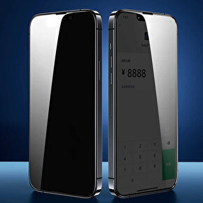Wontis Motorola Moto G8 Privacy Hayalet Cam Ekran Koruyucu Siyah