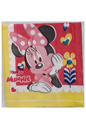 Minnie Mouse Disnep Peçete 20 Adet Minnie Mouse Konsept Doğum Günü Parti Malzemeleri