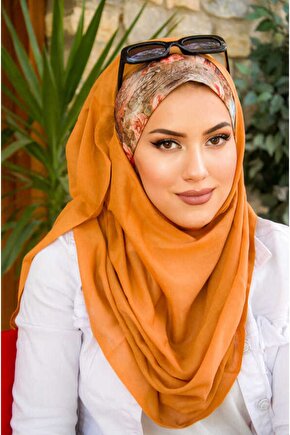 Devetüyü Sonbahar Desen Bandana Hijab