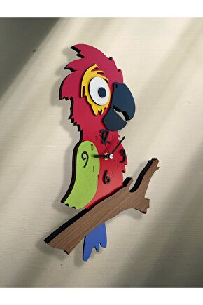 Papağan Sarkaçlı Dekoratif Duvar Saati