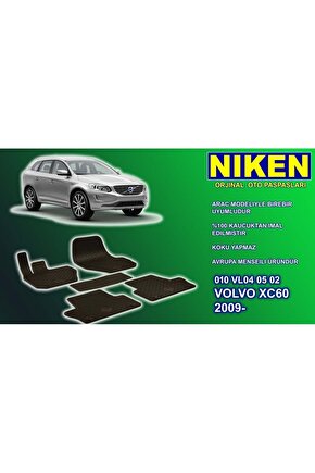 NİKEN Volvo xc60 paspas kauçuk germany 2009+