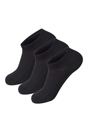 Black Arden Socks 12 Çift Erkek Patik Çorap Siyah