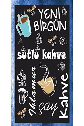 Yeni Birgün Çay Kahve Mini Retro Ahşap Poster