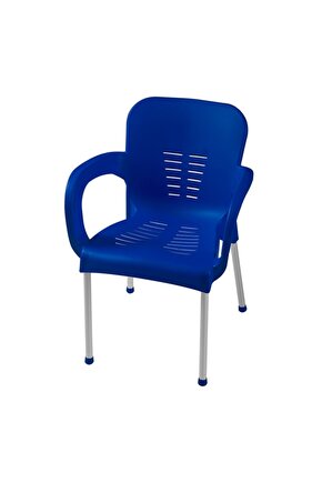 Mavi Alüminyum Ayaklı Sandalye 4 Adet