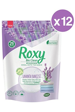 Roxy Bio Clean Lavanta Bahçesi Toz Sabun 800 Gr (26 Yıkama) X 12 Adet