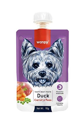 Neo Pet Market Wanpy Taze Ördekli Havuçlu Köpek Et Ezmesi Köpek Ödülü 90 gr. X 2 Adet