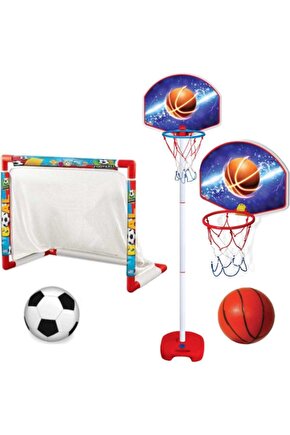 Futbol Kalesi Ayaklı Basketbol Potası-erkek Çocuk Oyuncakları - Oyuncak Futbol Kalesi Depomiks