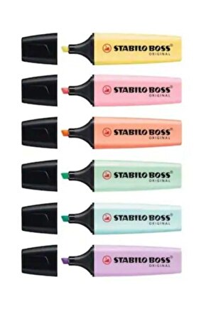 Boss Original Fosforlu Işaretleme Kalemi 6 Renk Set